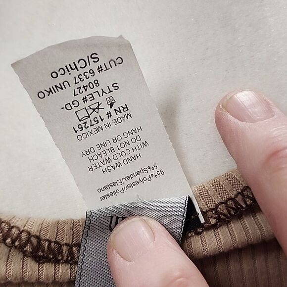 Inside out hem Taupe Bodycon Mini Dress Size S 0-2 - Picture 10 of 10